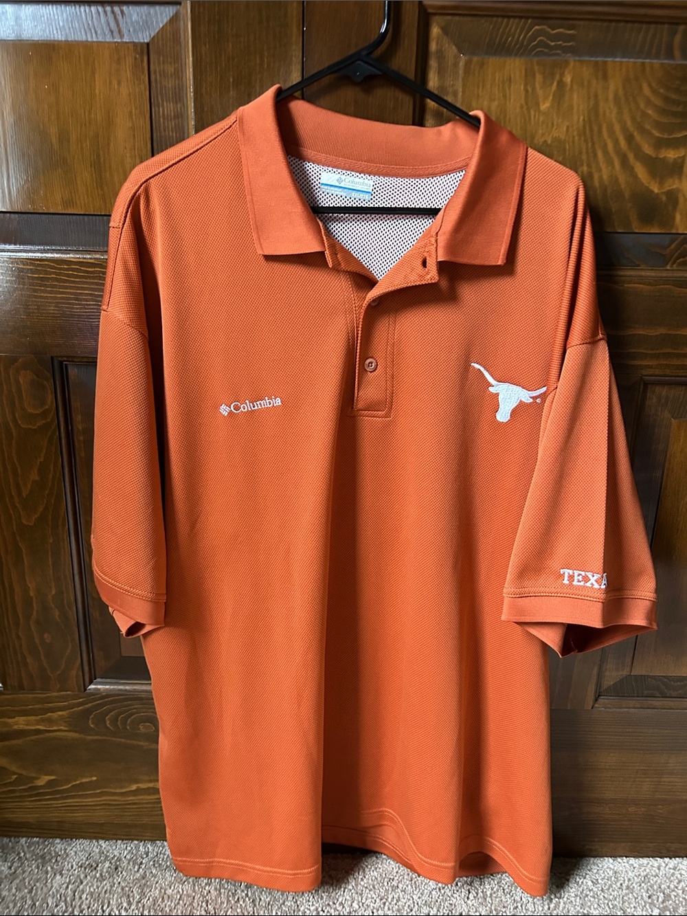 Texas Longhorns Columbia Men's Burnt Orange Polo Shirt